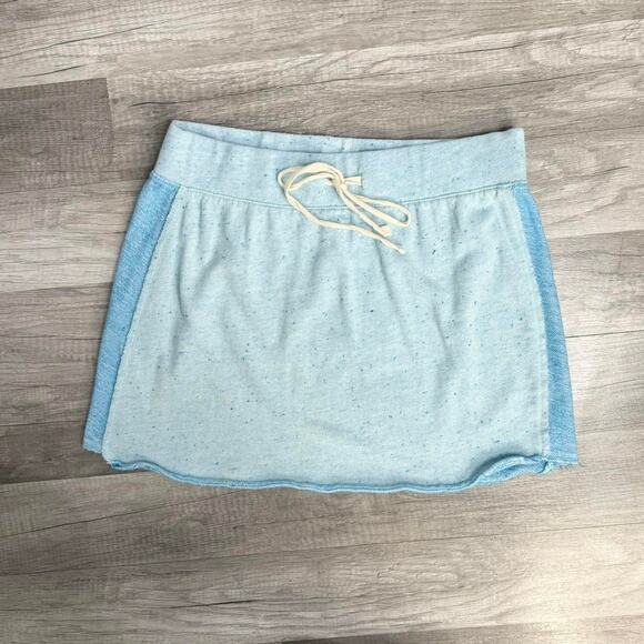 Victorias secret Lounge Mini Skirt Drawstring Blue Size Small - Picture 1 of 7